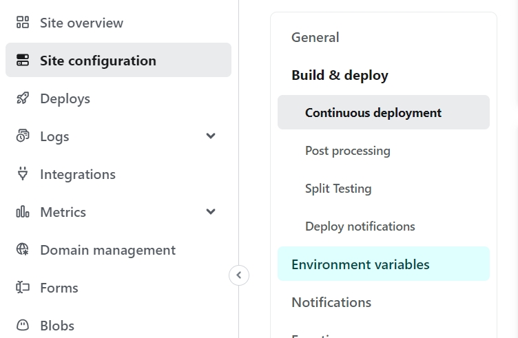 Location of Environment variables menu