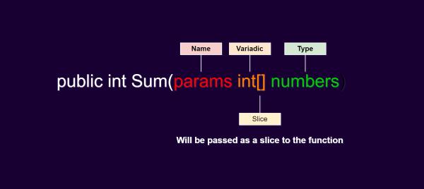 Code example of variadic parameter