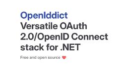 Screenshot of Openiddict homepage