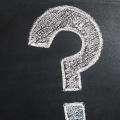 A question mark drawn with chalk