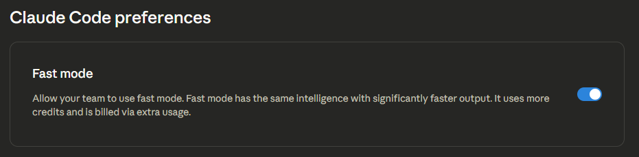 Fast Mode on https://platform.claude.com